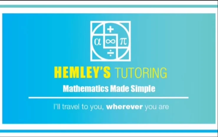 Early Hemley’s Tutoring banner reading: Mathematics Made Simple. I’ll travel to you, wherever you are.